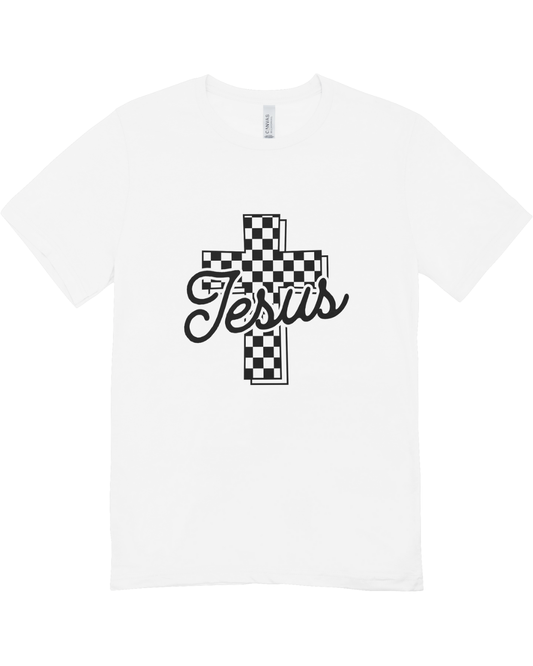 Jesus Checkered Cross T-Shirt