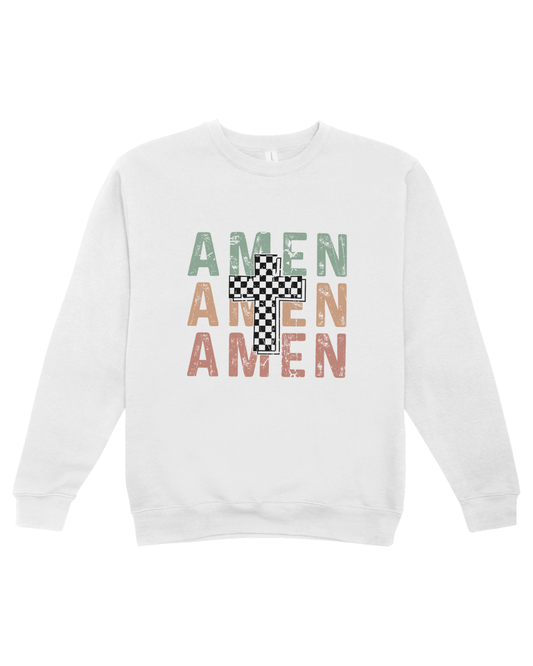 AMEN Checkered Cross Sweatshirt