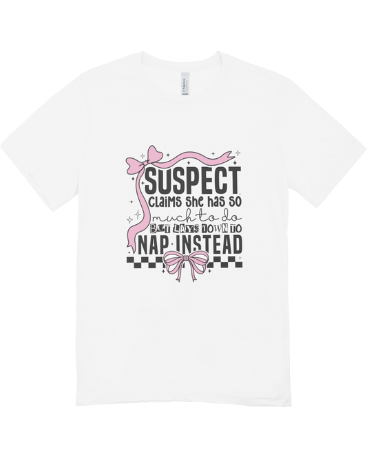 Suspect Claims Graphic T-Shirt